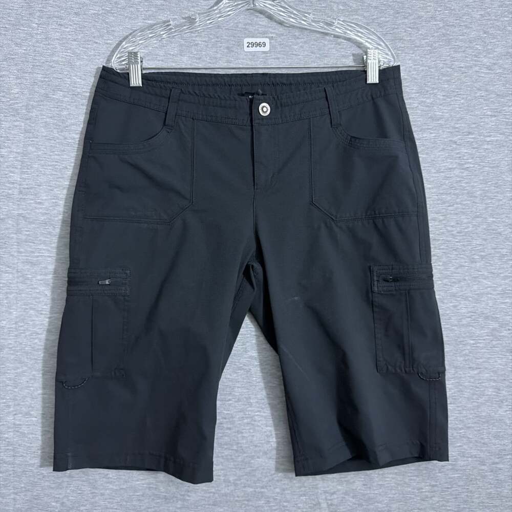 Kuhl Women’s Size 14 Black Horizn Convertible Bermuda Cargo Shorts Recco